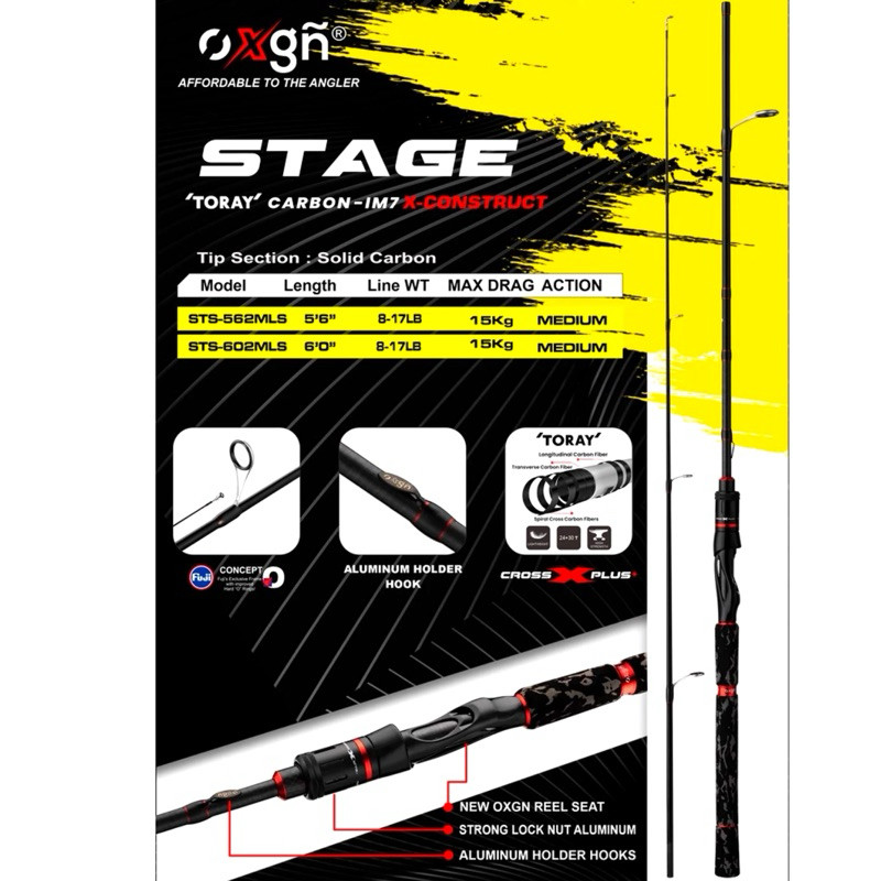 Joran Spinning Oxgn Stage 8-17lb 165cm / 180cm