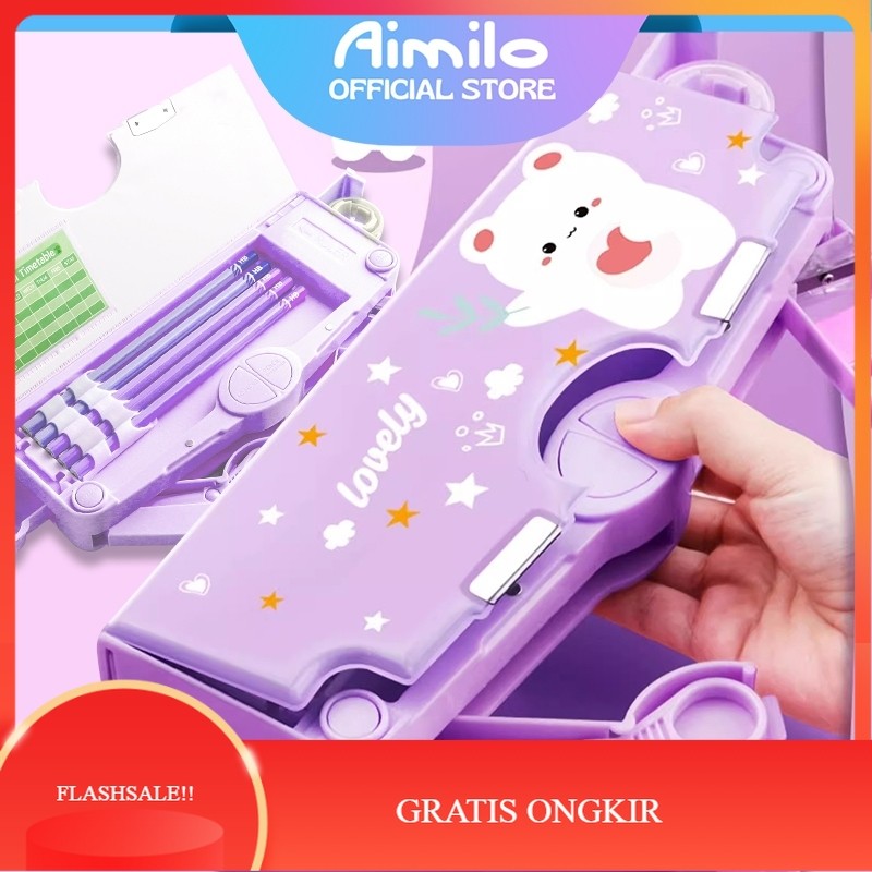 

COD [READY] Aimilo Kotak Pensil Anak Perempuan Tempat Pensil Anak Perempuan Kotak Pensil Multifungsi Kado Anak SD