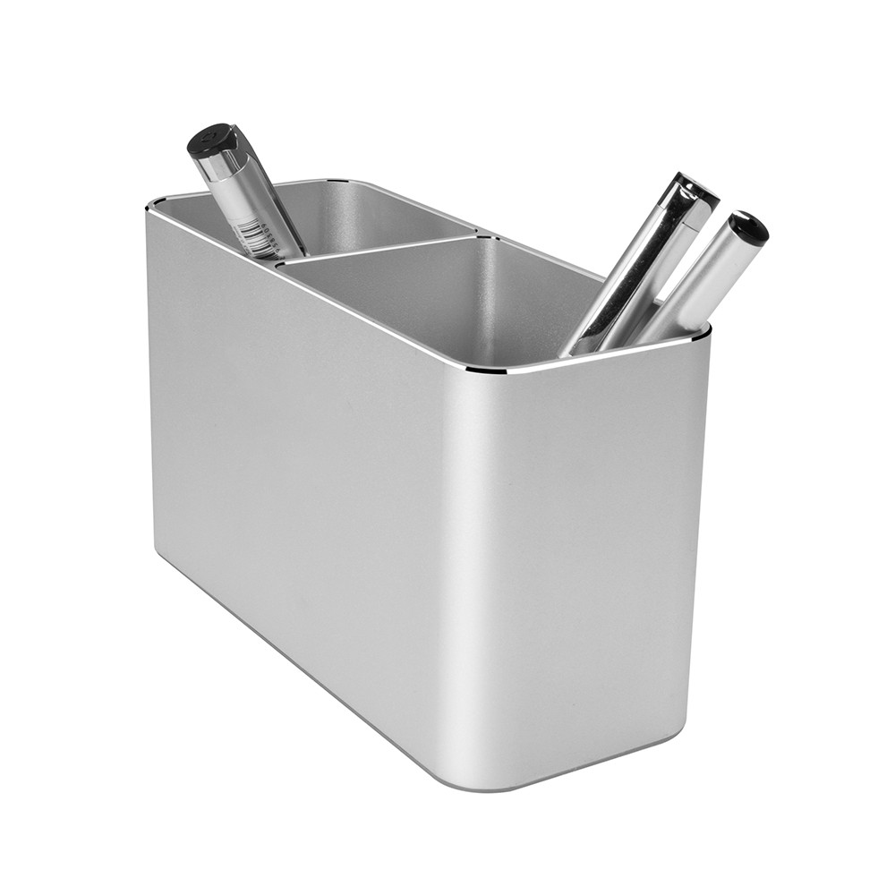 

Aluminum Metal Pen Holder, Pencil Support for Desk Organizer Makeup Brush Holder Ideal Gift for Office, Classroom, Home