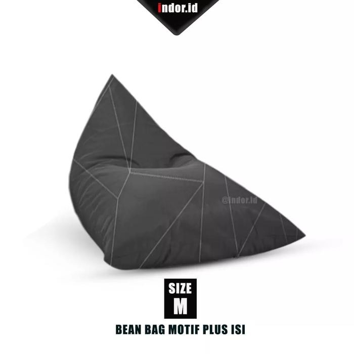 bean bag segitiga jumbo dewasa anti air & uv bantal santai cafe resto - M-Gio, M 125x75x75cm