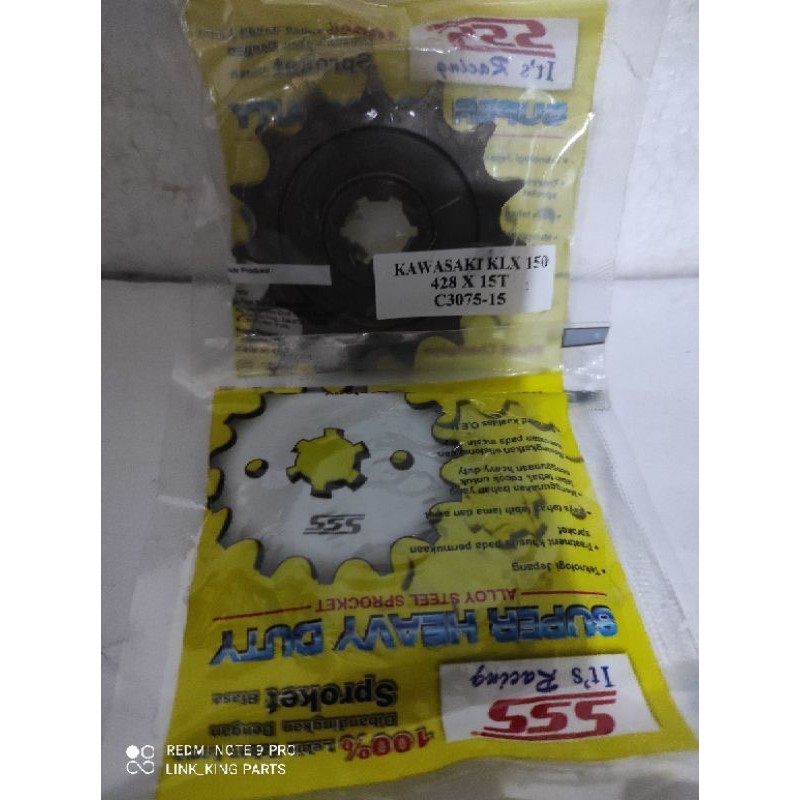 GIR DEPAN KLX 15T SSS 428 GEAR SSS KLX 15T SSS