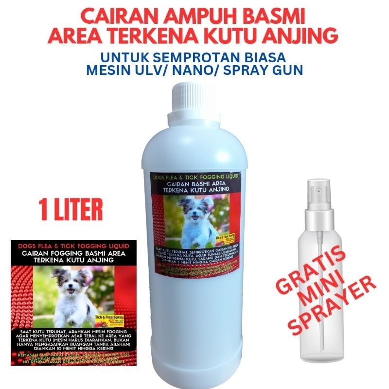 Semprotan pembasmi obat kutu anjing