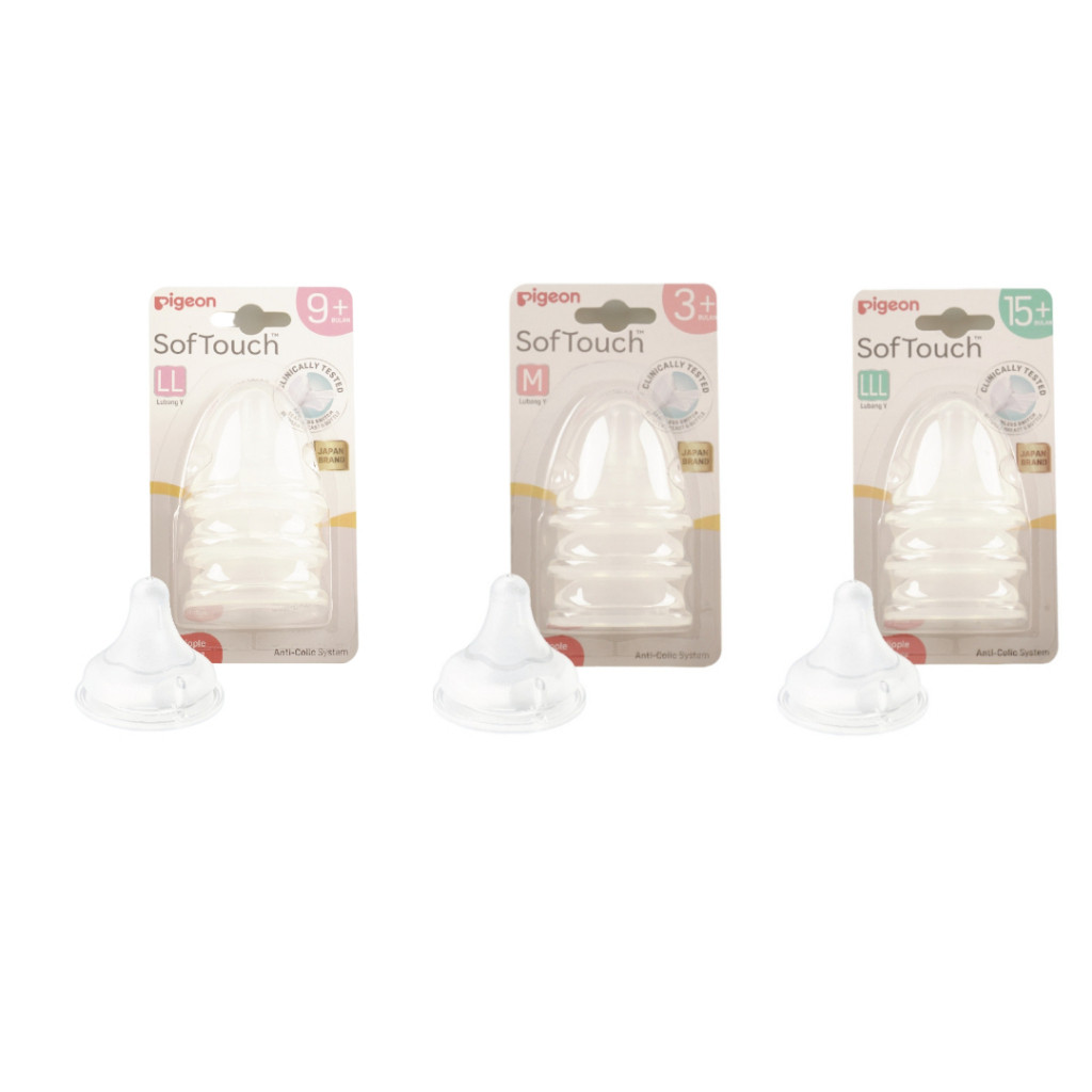 Pigeon Softouch Plus Nipple 3Pcs Silikon LLL