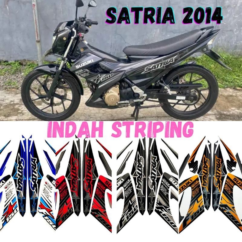 Stiker Lis Striping Motor Satria Fu Facelift Tahun 2014 Satria Bintang