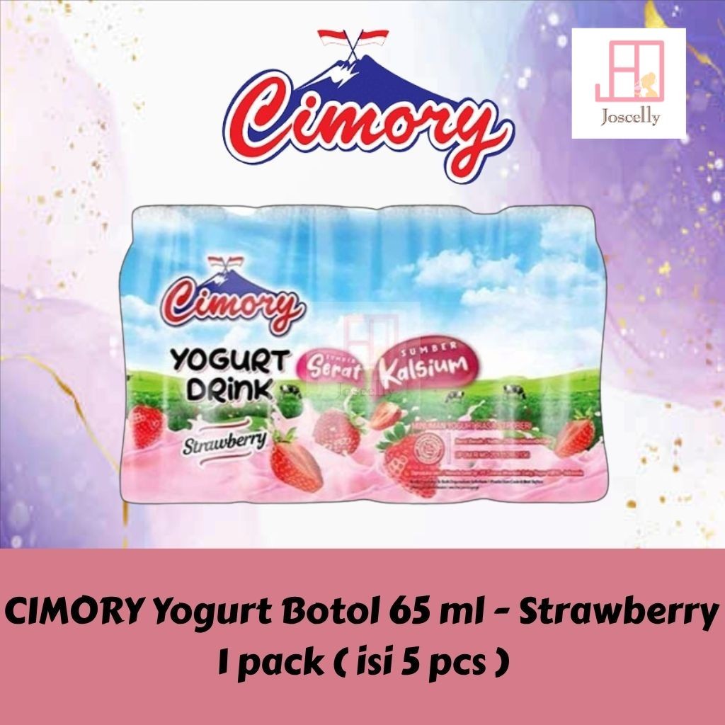 

JOSCELLY.ID CIMORY Yogurt Botol 65 ml - Strawberry | 1 pack ( isi 5 pcs )