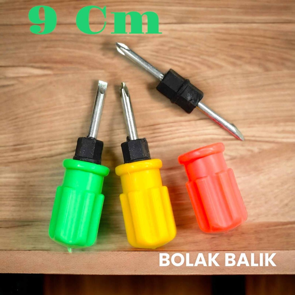 

OBENG BOLAK BALIK CEBOL 9CM WARNA WARNI S6002