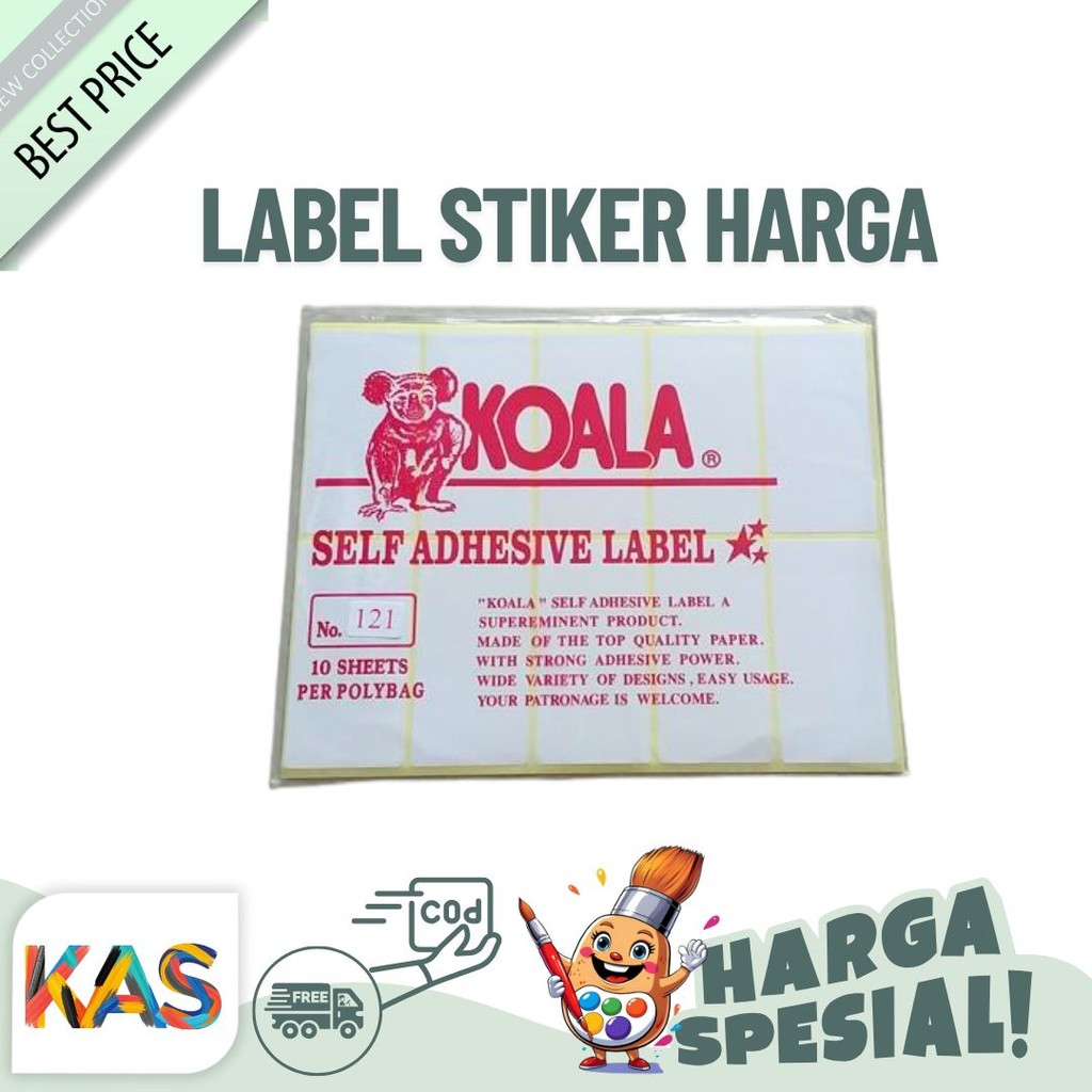 

Label Stiker Harga Koala No 121 isi 10 LembarLabel Undangan / Label Harga - Satuan