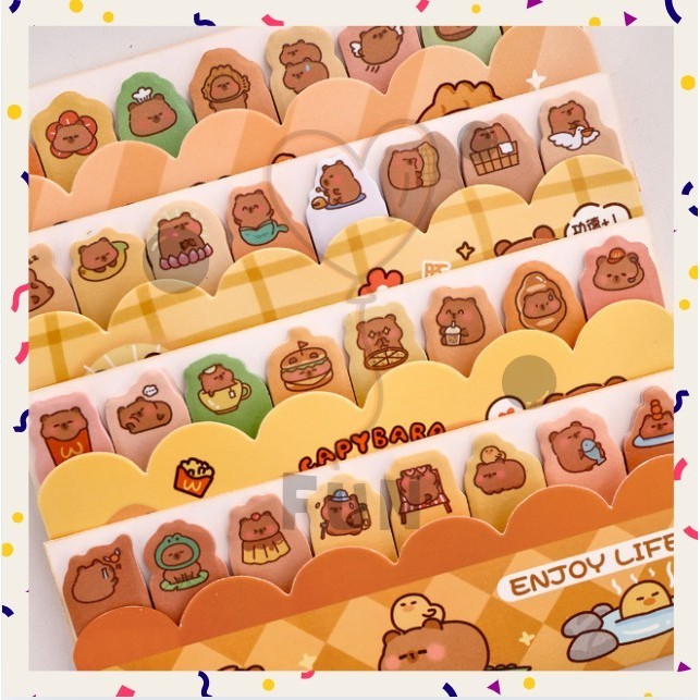 

FF PROMO - Sticky Notes Special Capybara Pembatas Buku Kapibara Viral Memo Note Gaya Korea S-SN018