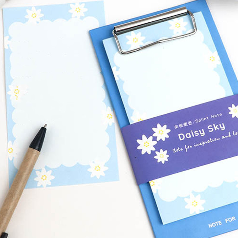 

30sheets Colorful Clipboard Notepads Sticky Note Multi-function Folder Board with Memo Pad for School Stationery Office Supplies