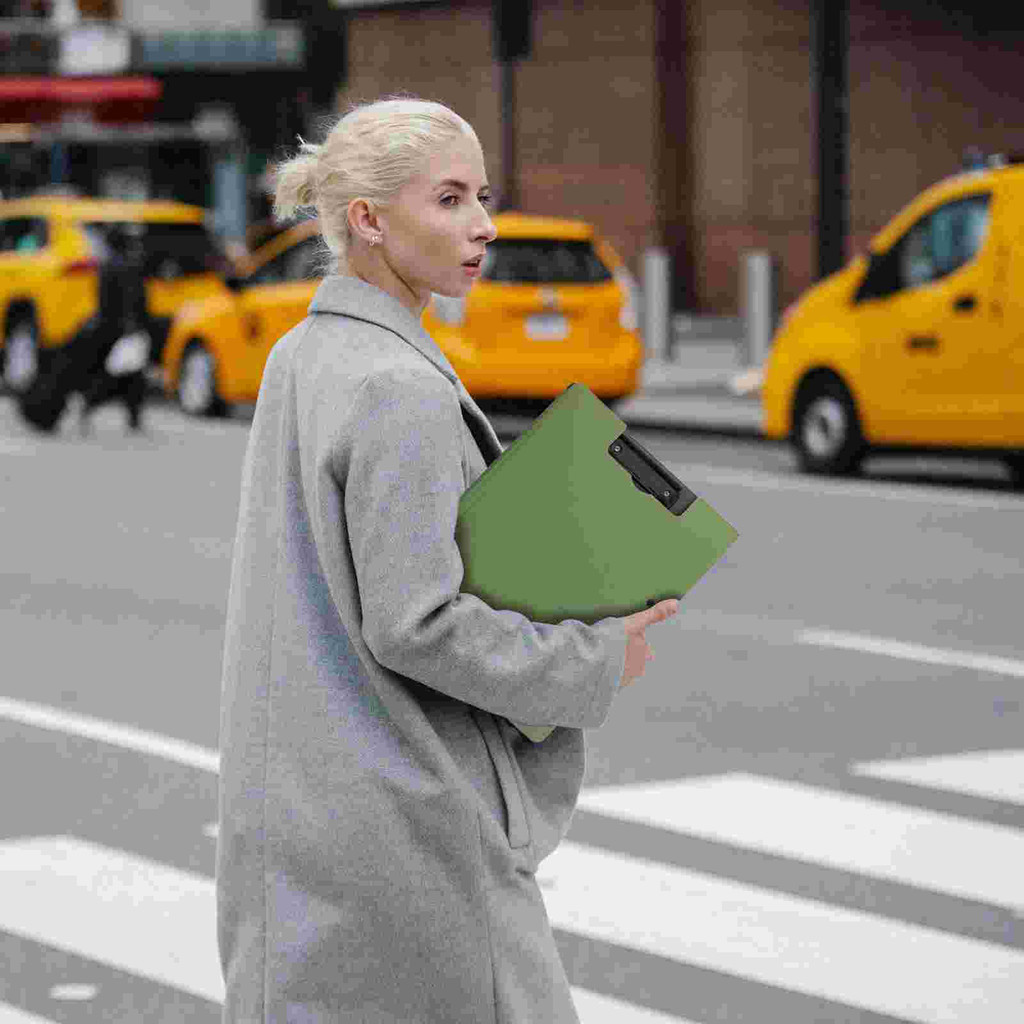 

1 Pc Waterproof Clipboard Writing File Holder Green Iron Desk Document Folder for Office School Business Reusable