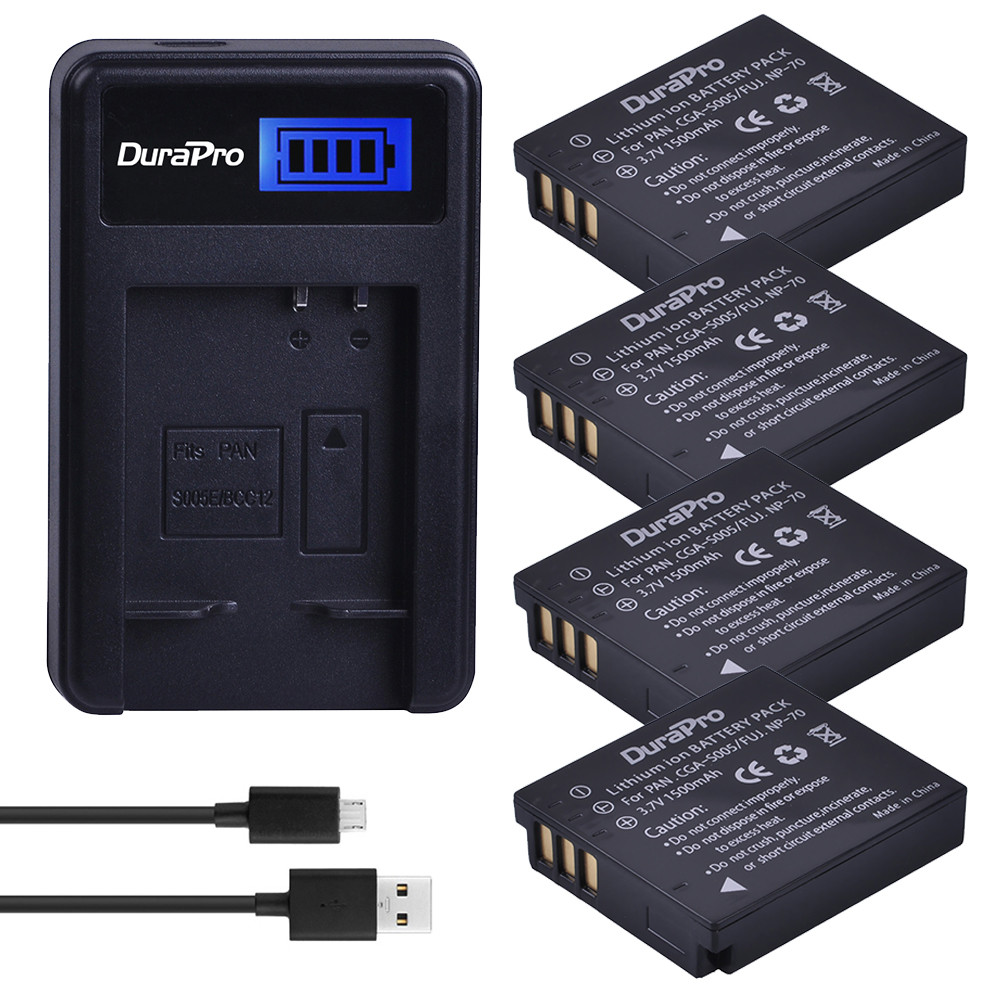 DuraPro CGA-S005 CGA S005 Battery+LCD USB  arger for Panasonic Lumix DMW-BCC12 DMC-LX1 LX2 LX3 FX3 B
