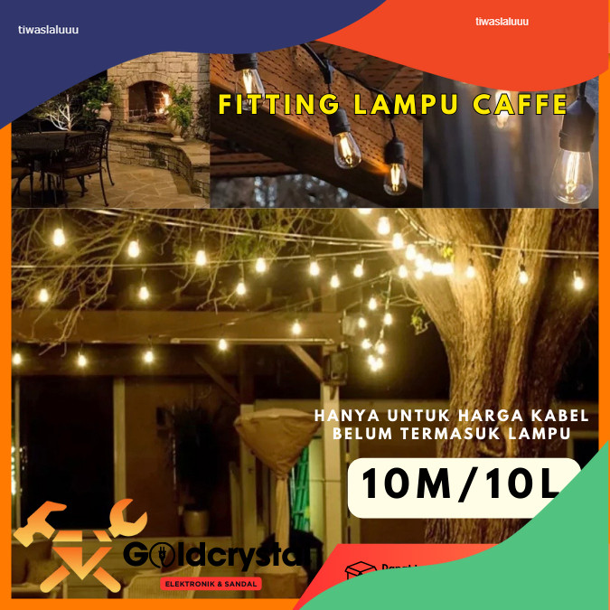 Kabel Fitting Lampu Cafe Gantung Dekorasi Outdoor Lampu Caffe/Lampu Hias Cafe/Lampu Gantung Dekorasi