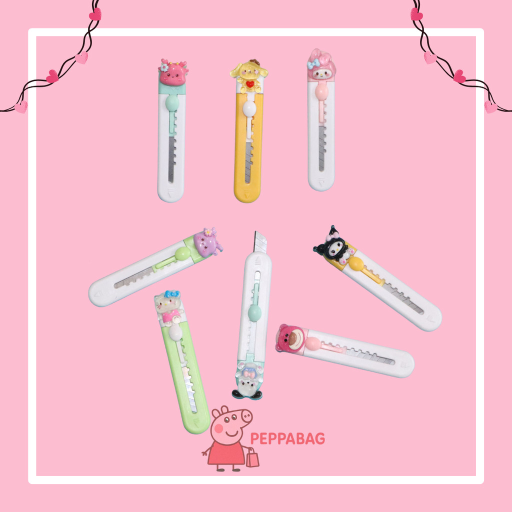 

Cutter mini karakter lucu scrapbook / cutter pisau mini karakter portable - ES0307