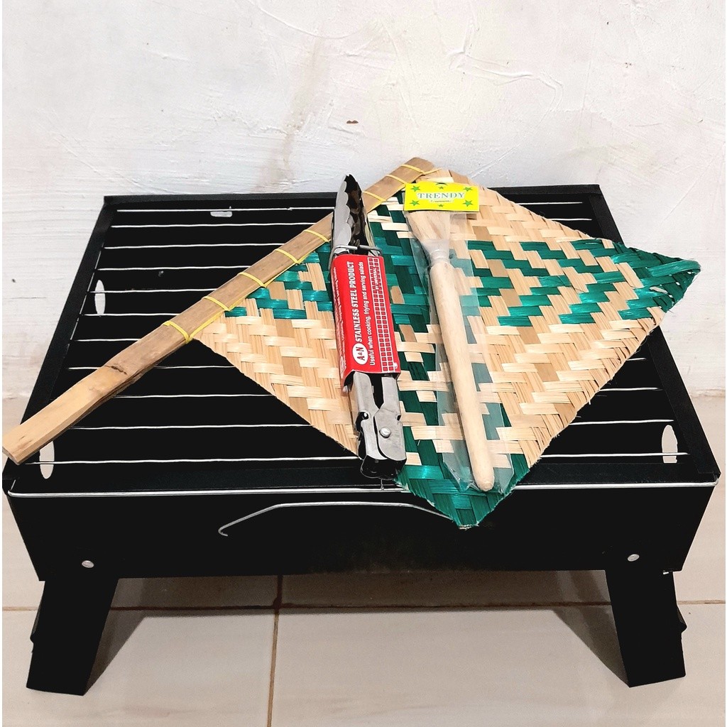 Panggangan Portable Bakaran Sate Ikan Ayam Sosis Bakar Arang
