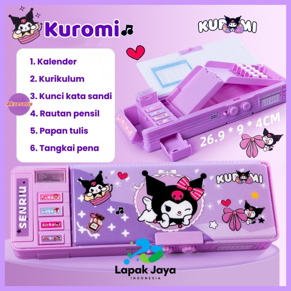 

NEW 【 】Kotak Pensil Anak Perempuan Sanrio / Tempat Pensil Aesthetic / Bahan Tahan Air Kuromi Tempat Pensil Password PREMIUM