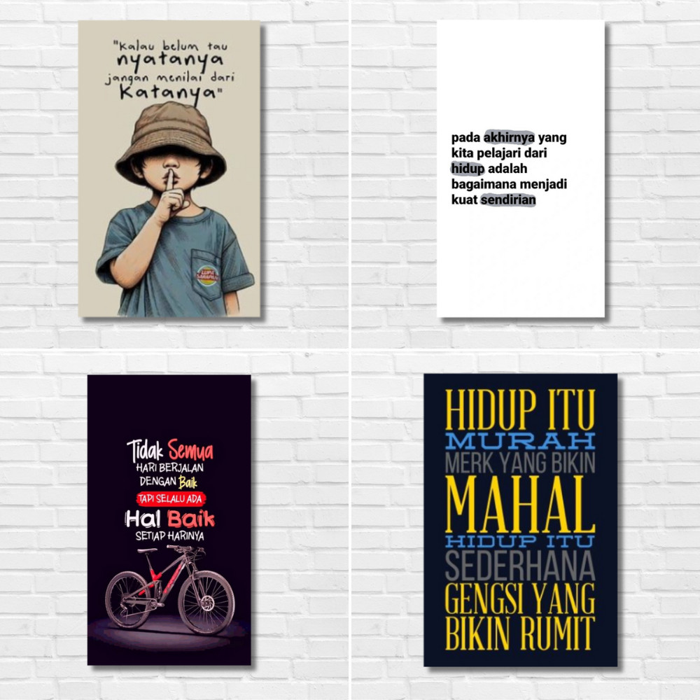 Poster Kata-Kata Bijak Estetik – Dekorasi Dinding Minimalis