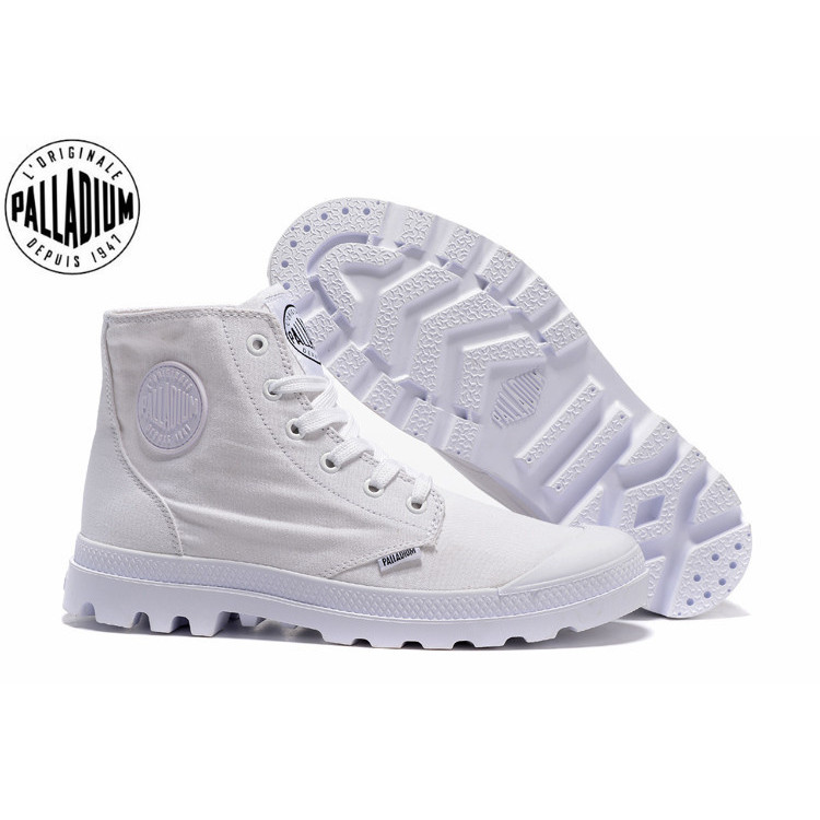 PALLADIUM PAMPA HI ORIGINALE TC Sneakers All White Classic Canvas Shoe Ankle Boots Fashion Casual Sh