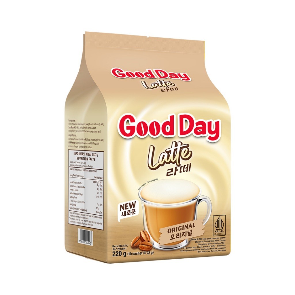 

Good Day Latte Original Kopi Instant Serbuk 10 Sachet