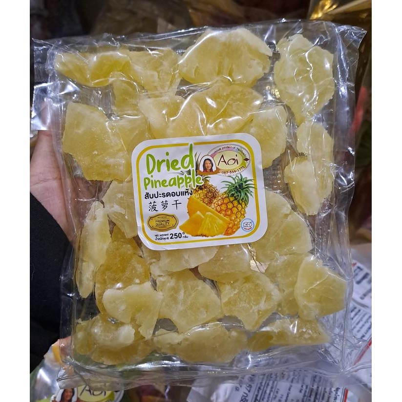 

Cemilan Buah Kering Dried Mango AOI 250 Gr Ada Original dan Spicy Enak - nanas ori