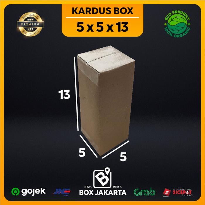 

KARDUS BOX uk 5x5x13 CM Kotak Packaging Corrugated SHEET POLOS