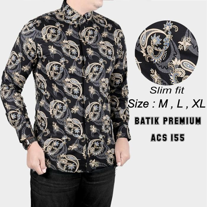 KEMEJA BATIK PRIA SLIM FIT / BAJU BATIK PRIA SLIM FIT ACS155