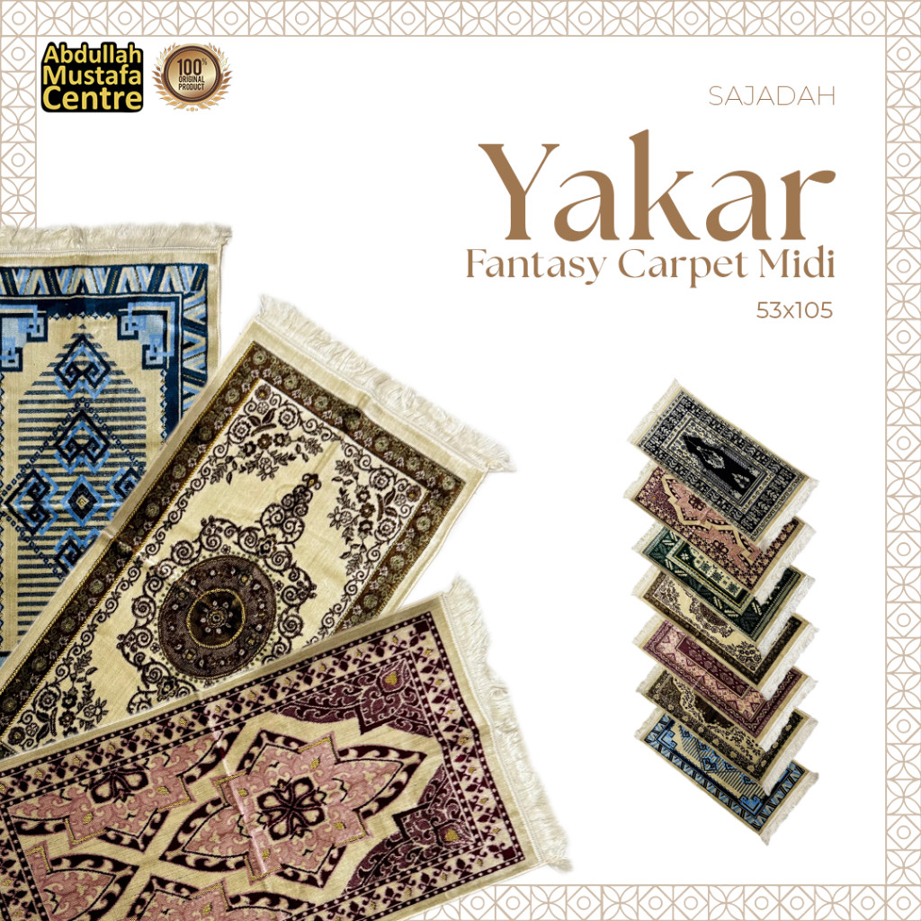 SAJADAH EXCLUSIVE YAKAR FANTASY CARPET MIDI / SAJADAH YAKAR FANTASY /SAJADAH TURKI