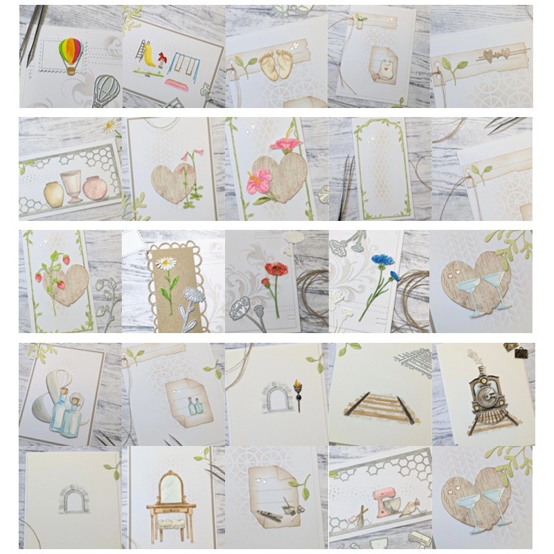 

Air Balloon Glass Vases Litet schott Flowers Bottles Metal Cutting Die Silicone Stamp Scrapbooking Stencil Photo Album Card DIY