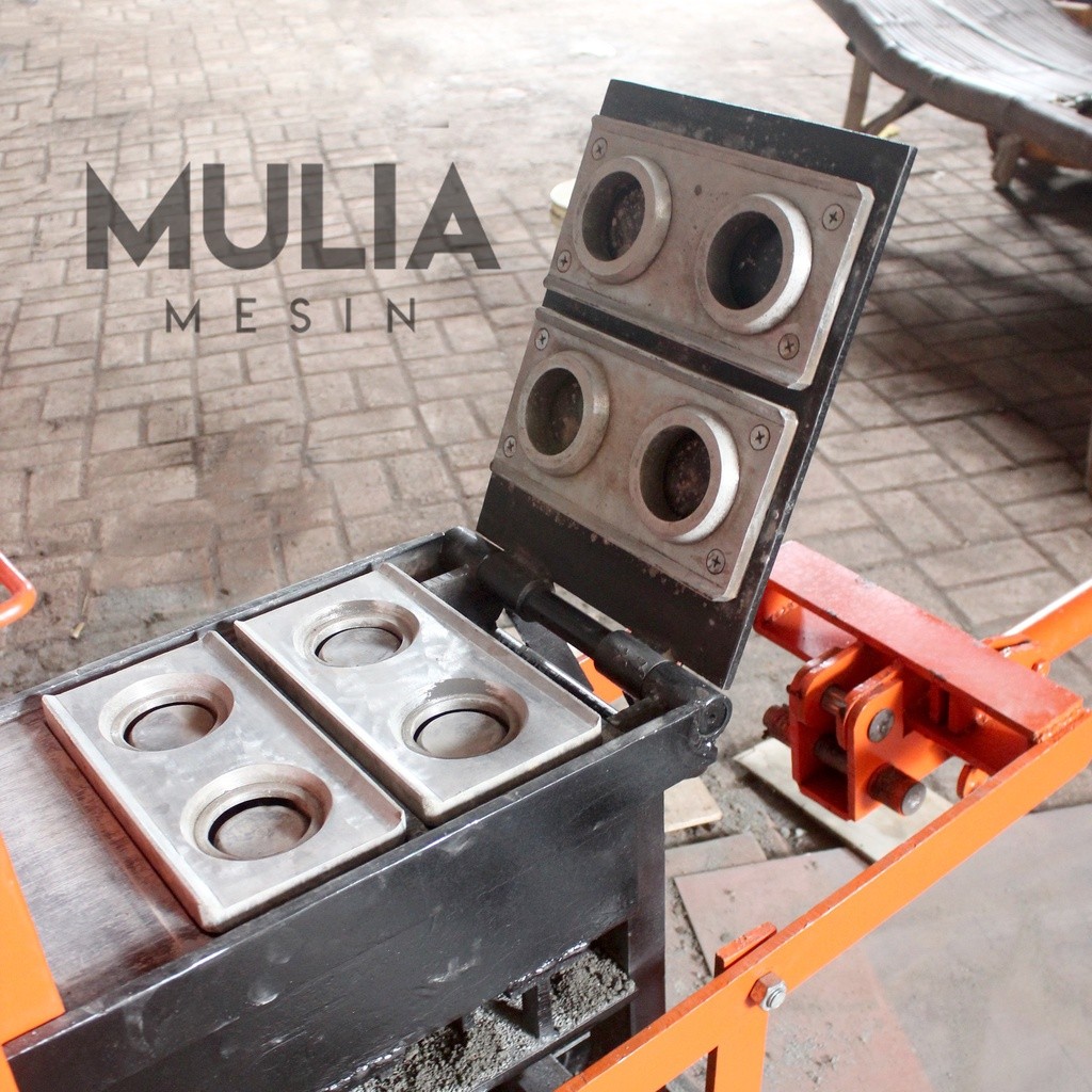 Cetakan Bata Interlock Mesin cetak 2 bata interlock manual handpress cetakan bata lego manual genjot