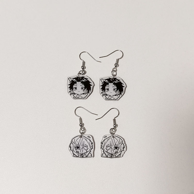 BSD Dazai Osamu and Akugatawa inspired earrings Bungou Stray Dogs