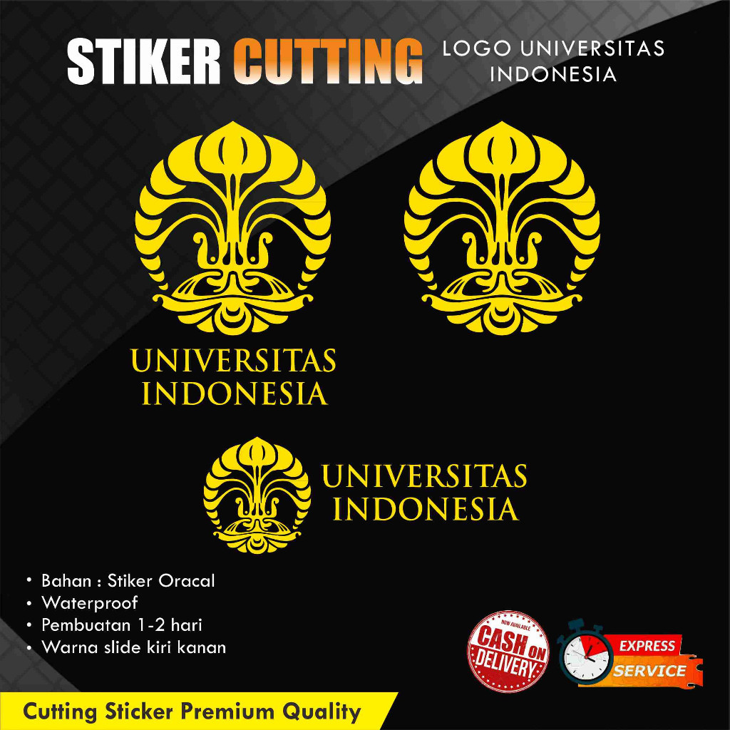 

Stiker Cutting UNIVERSITAS INDONESIA / Cutting sticker / Stiker nama / Stiker mobil oracal