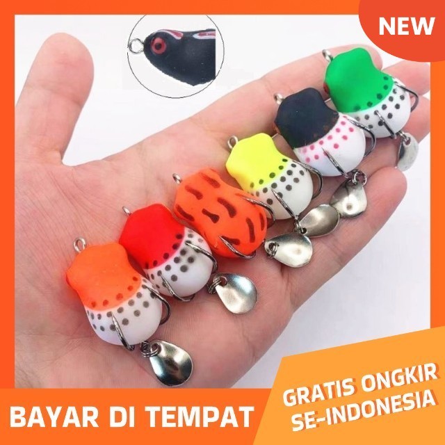 UMPAN PANCING /FLOATING MINNOW/FISHING LURE BENTUK KODOK UMPAN PANCIBG KODOK PALSU TIRUAN MURAH ORIG