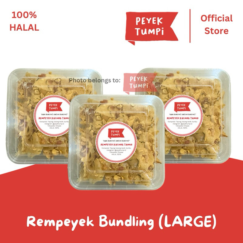 

PEYEK TUMPI - Rempeyek Bundling Semua Varian (LARGE) | Peyek Kacang | Peyek Teri Medan | Peyek Cabai Rawit | Peyek Mede