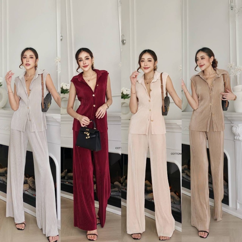 bkkclothe. NEW DAMIE SET COTTON CANDY ( IMPORT BANGKOK )