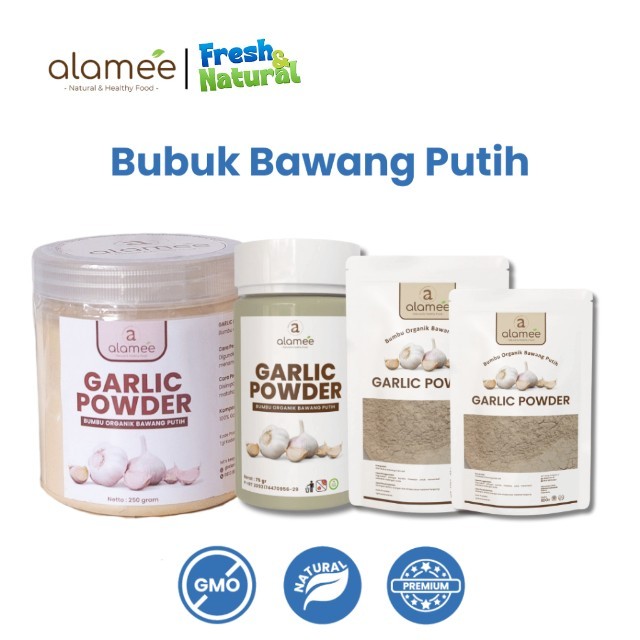 

Bawang Putih Bubuk Garlic Seasoning Powder Bumbu Masak Dapur Organik Rempah Rimpang Murni Asli 100g fresh and natural