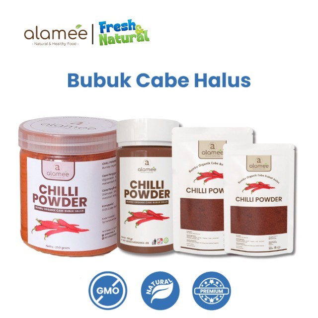 

Bumbu Cabe Cabai Bubuk Kering Halus Pedas Chilli Seasoning Powder Cabai Rempah Murni Asli Dapur 250g fresh and natural