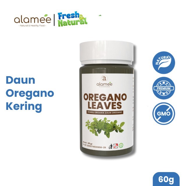 

ALAMEE Oregano Kering Dried Leaves Flakes Garnish Murni Asli Tanpa Campuran Bumbu Dapur Organik 60g fresh and natural