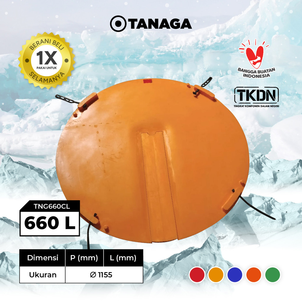 TANAGA Tutup Coolbox / Cooler Box Es Ikan Kotak Pendingin 660CL Liter