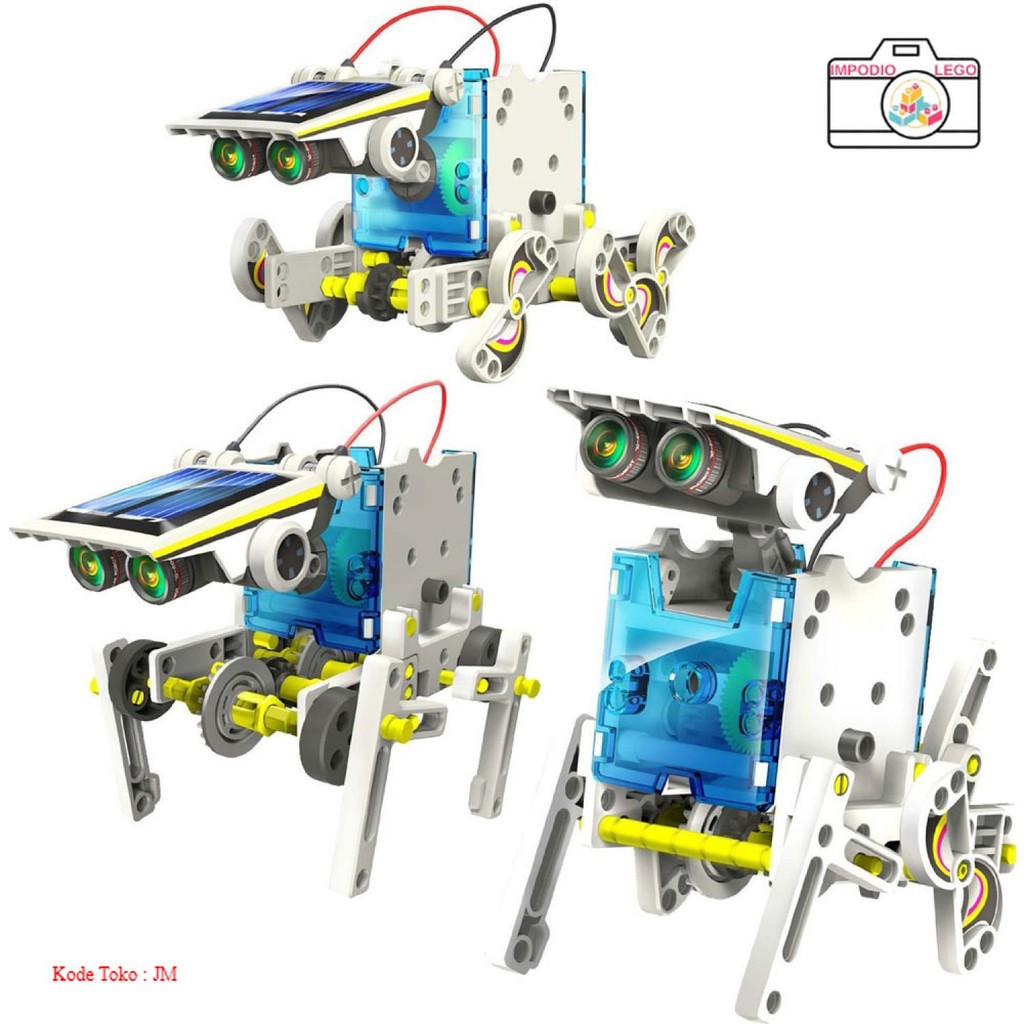 [READY STOK] 13 in 1 Transforming Solar Robot Science and Education DIY Toys Kids - 2115A | Produk U