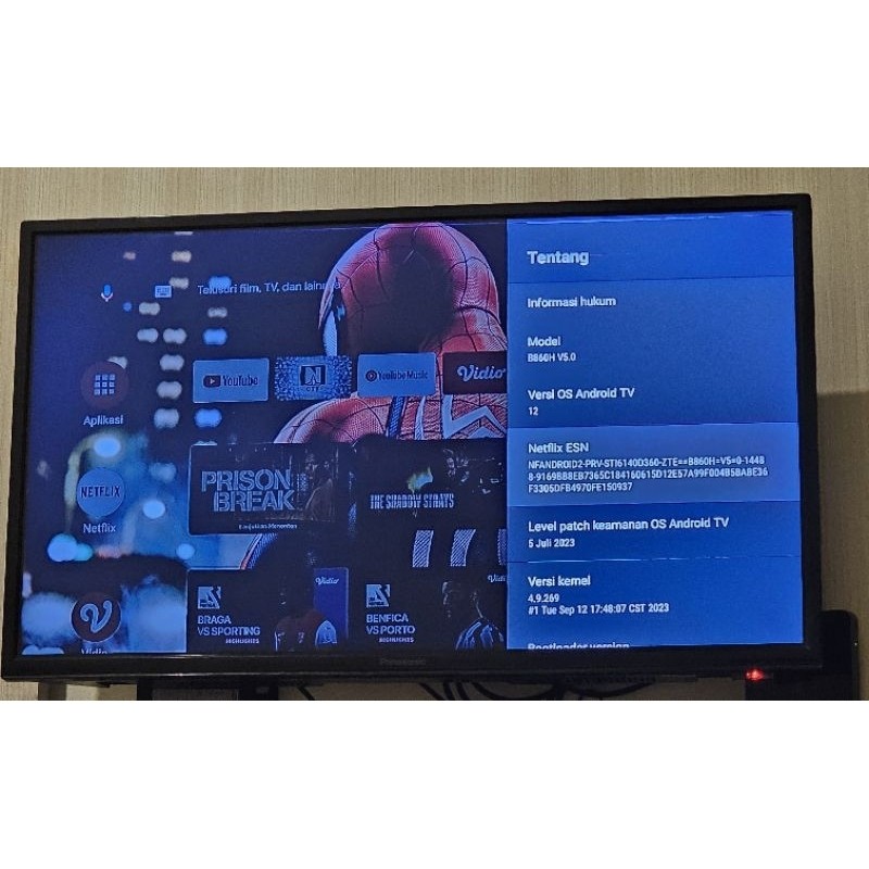 TERLARIS Android TV box, ZTE B860H V5, OS 12 EBS Project. Full aplikasi premium