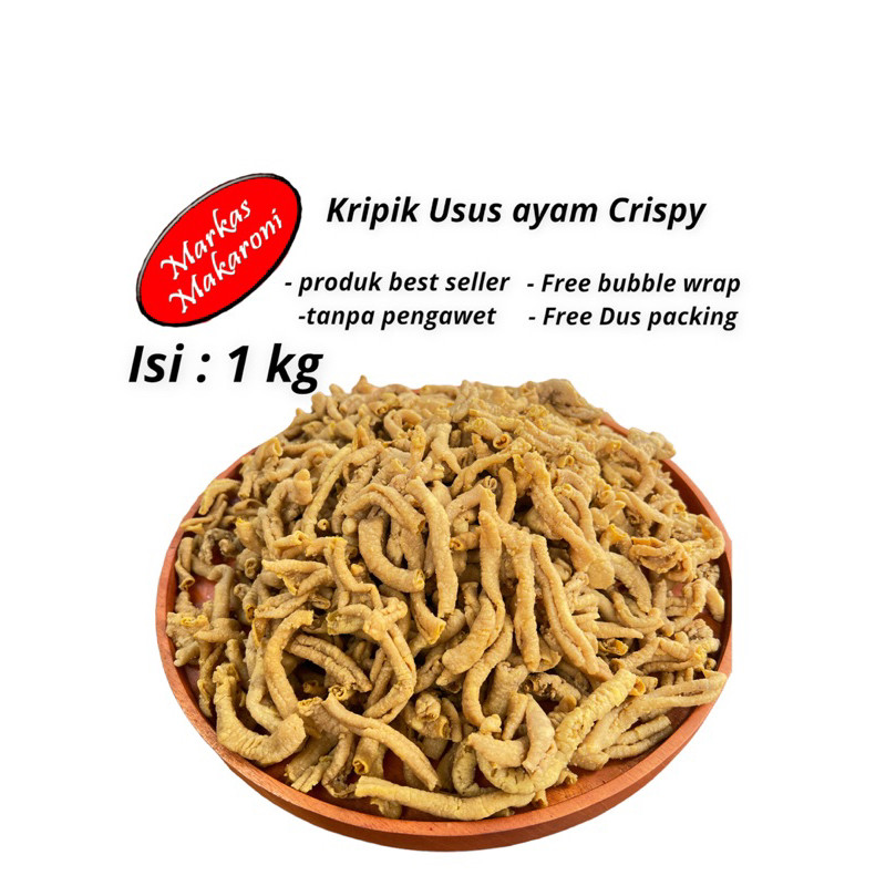 

Keripik Usus Ayam Crispy Aneka Rasa 1 Kg Renyah Tidak Amis