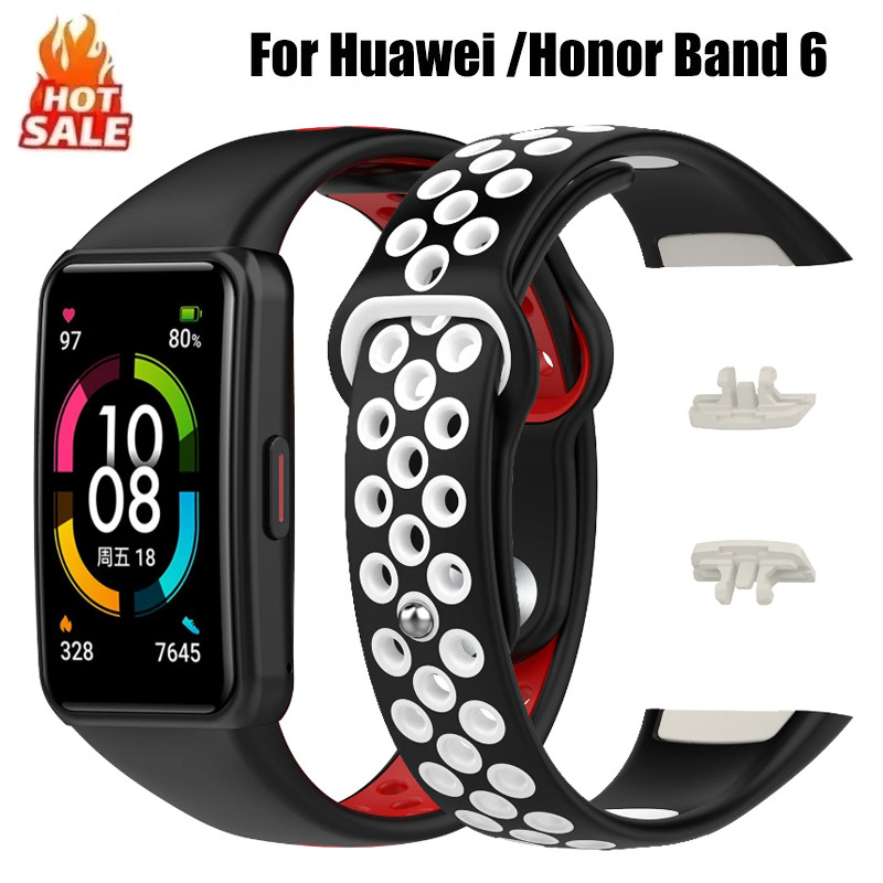 Silicone Strap For Huawei Band 6 huawei band6 Pro Smartwatch Replacement correa Breathable Sport bra