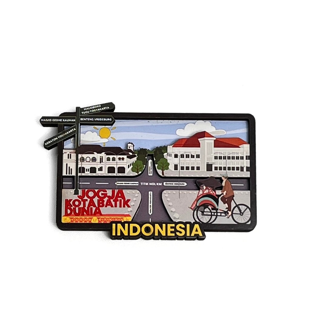 Souvenir Magnet Kulkas Jogja Kota Batik Dunia Oleh oleh Negara Indonesia