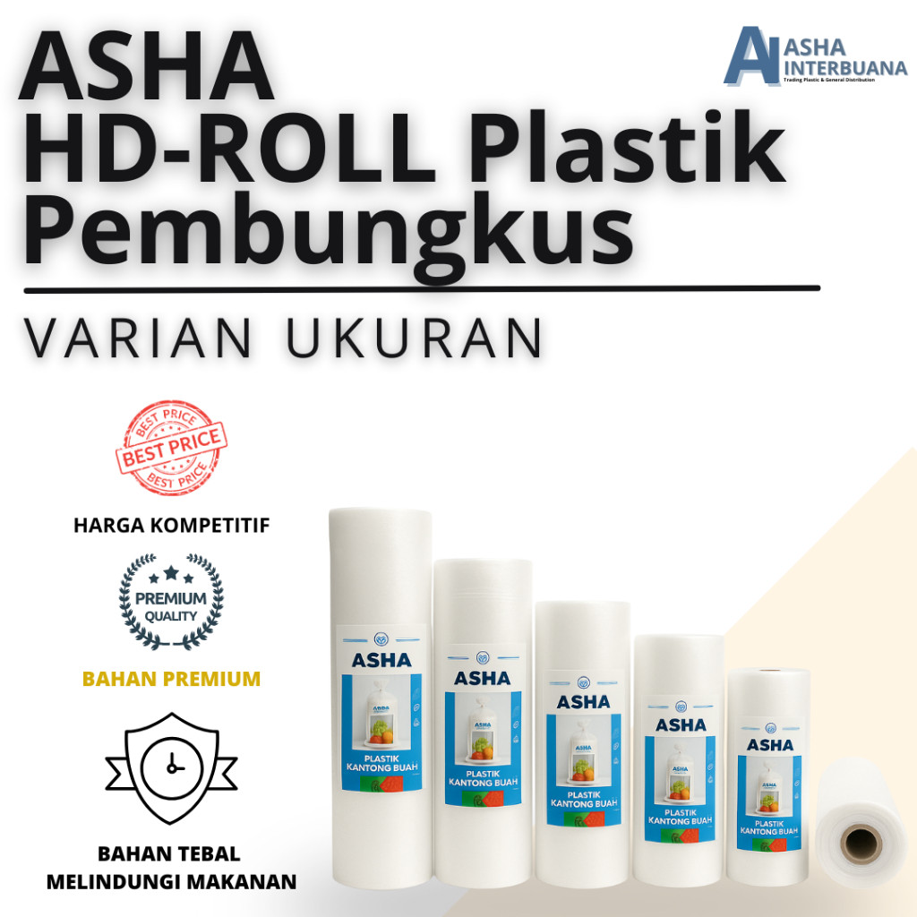 ASHA Plastik Buah Plastik Fotocopy Roll Plastik Sayur Plastik Roll Buah