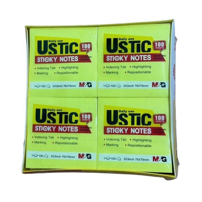 

M&G Sticky notes Ustik / sticky notes / post it M&G ukuran 3x3 inch - kuning