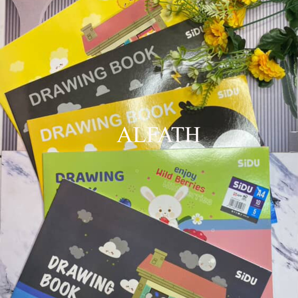 

(1pck) SIDU Buku Gambar A4 10 Lembar 5 Buku Per Pak / Buku Gambar Sidu Tanggung