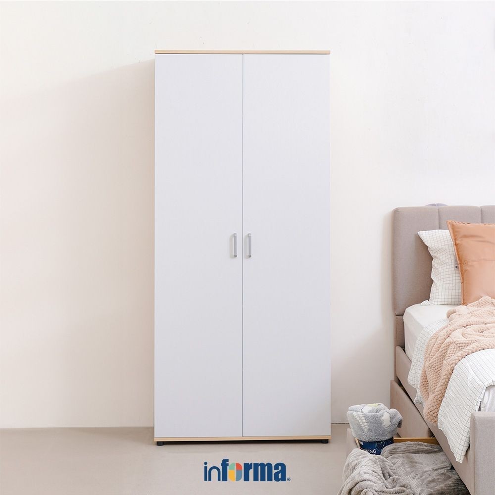 Informa Rana Kabinet Dengan Rak 6 Tingkat - Putih/Cokelat Maple Lemari Kabinet Serbaguna Cabinet Pen