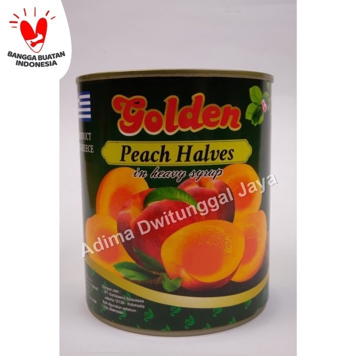 

Buah Kaleng / Peach Halves Golden 825 gr