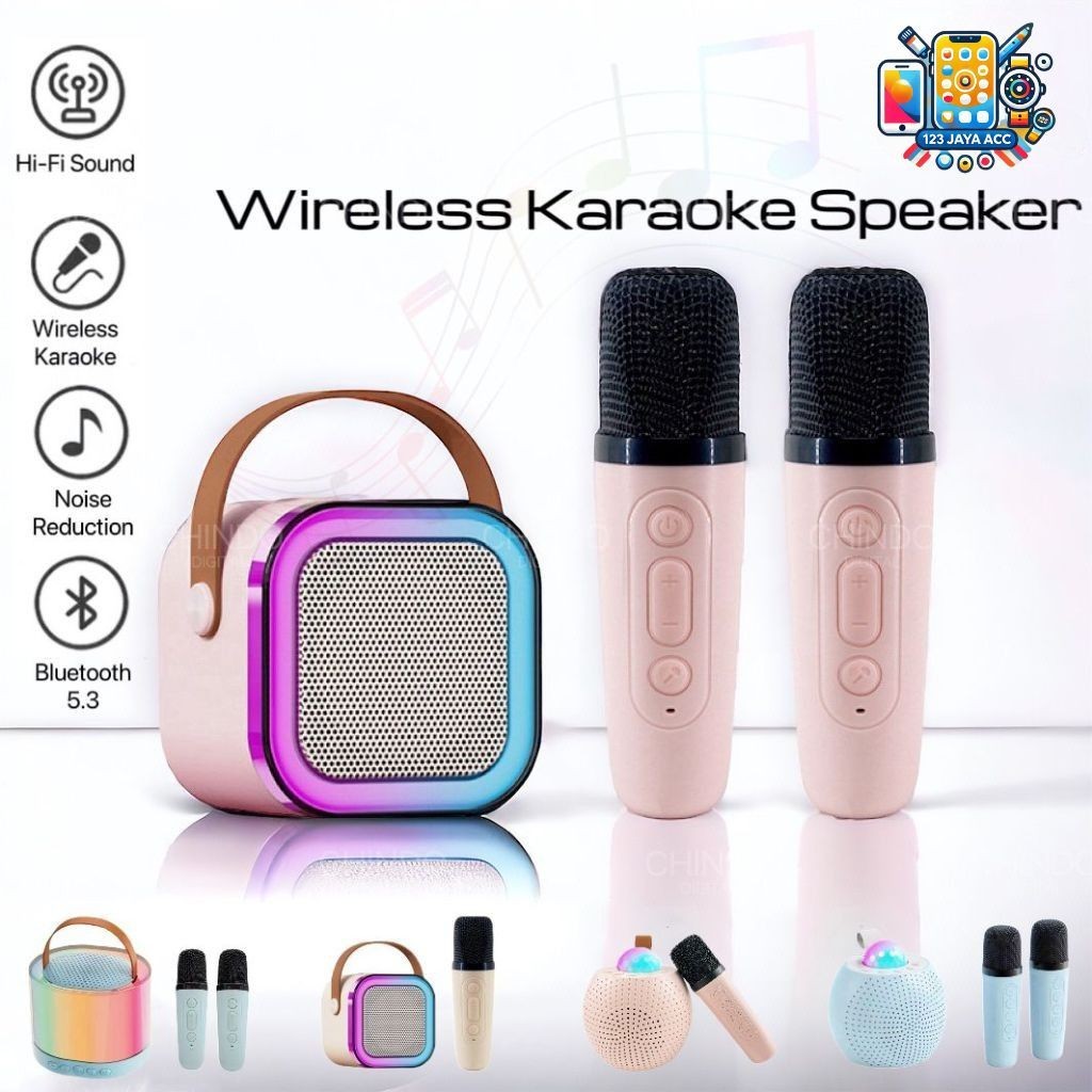 Speaker Bluetooth Karaoke Gratis Mic I Speaker Karaoke I Speaker Portable with MIC Bluetooth MP3 Pla