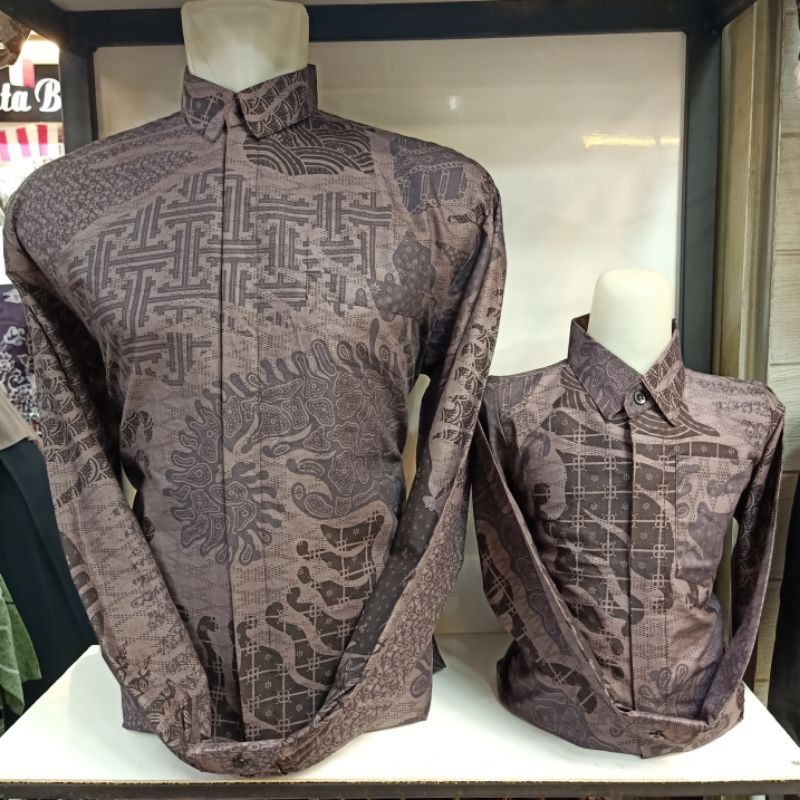 Kemeja Batik Couple Ayah Dan Anak Katun Premium Batik Khalifah