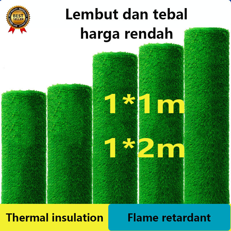 rumput plastik 1M*2M  rumput buatan tidak berbahaya dan aman -Tangki ikan, dekorasi lantai dan dindi